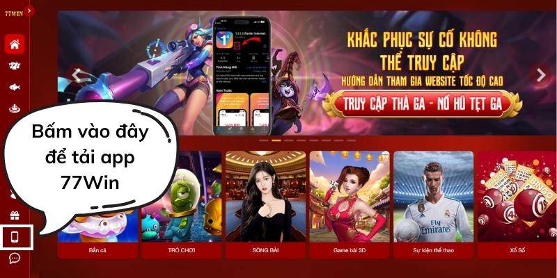 Tải 77WIN trên điện thoại Android